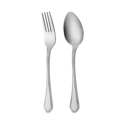 سرویس قاشق و چنگال 12 پارچه ناب استیل مدل ونیز مات