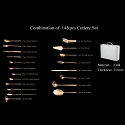 سرویس قاشق و چنگال 145 پارچه جی فی نی مدل 609 LUXURY