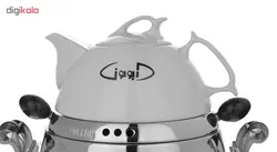 ست کتری و قوری آپولون مدل پلوتون با قوری استیل و چینی