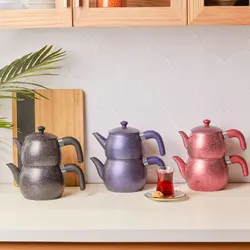 ست کتری و قوری کاراجا مدل Steelplus