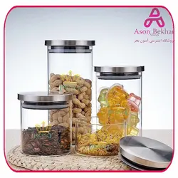 بانکه درب استیل گنجایش 1200 سی سی یونیک کد 1273