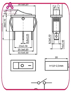 کلید راکر باریک دو حالته سه پین 26X10X21mm : آسون بخر  الکترونیک, برق و الکترونیک, کلید، سوئیچ، کیپد محصول