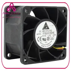جت فن براشلس DC12V-1.2A سه سیمه FFB0612EHE سایز 6X6X3.8 مارک DELTA