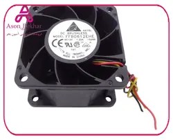 جت فن براشلس DC12V-1.2A سه سیمه FFB0612EHE سایز 6X6X3.8 مارک DELTA