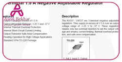 رگولاتور LM337 پکیج TO-220 : آسون بخر  الکترونیک, برق و الکترونیک, رگولاتور محصول