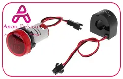 ولتمتر و آمپرمتر چراغ سیگنالی  AC500V-100A  قرمز گرد مدل AD101-22VAM