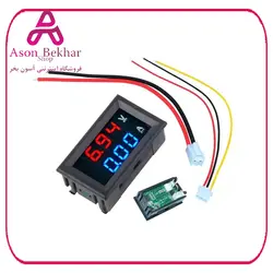 آمپرمتر ولتمتر DC روپنلی 100 آمپر 0v-100v شنت خور