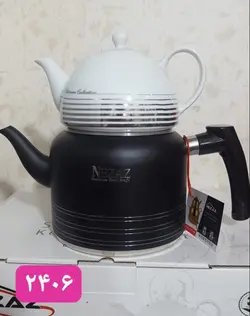 کتری و قوری 3لیتر رنگی نزاز 2406