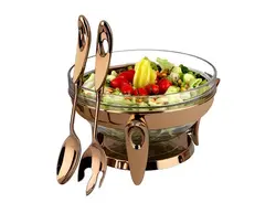 تک استیل سالاد خوری سری لوپ رز گلد مدل 991