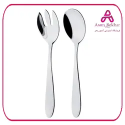 ست قاشق و چنگال ناب استیل مدل ورونا بسته 2 عددی