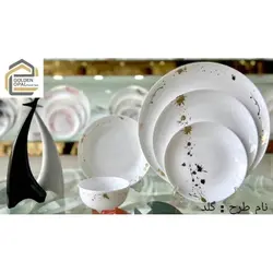 سرویس آرکوپال 26 پارچه دیوالی گلدن اپال طرح دیوالی گلد