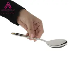 قاشق و چنگال سرو سالاد ناب استیل مدل پالرمو کد SZ-300-01