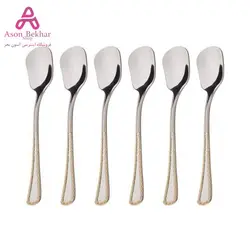 قاشق بستنی خوری ناب استیل مدل برلین بسته 6عددی