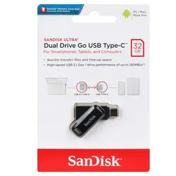 فلش مموری سن دیسک مدل SanDisk Ultra Dual Drive Go ظرفیت 32 گیگابایت - Asrtools