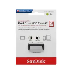 فلش مموری سن دیسک مدل SanDisk Ultra Dual Drive USB Type-C ظرفیت 64 گیگابایت - Asrtools