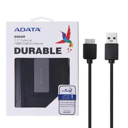 قاب اکسترنال ای دیتا مدل ADATA ED600 مناسب برای هارد دیسک و حافظه اس اس دی 2.5 اینچی - Asrtools
