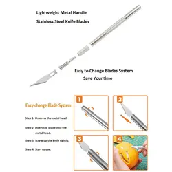 کاتر قلمی مدل JY 1001-JA همراه با 9 عدد تیغ یدک - Asrtools