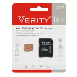 کارت حافظه microSDXC وریتی مدل Ultra FULL HD کلاس 10 استاندارد UHS-I U1 سرعت 95MBps ظرفیت 16 گیگابایت به همراه آداپتور SD - Asrtools