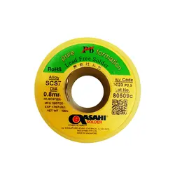 مشخصات، قیمت و خرید سیم لحیم بدون سرب آساهی مدل ASAHI Lead Free Solder 0.8mm 100gr | عصرتولز