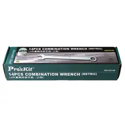 قیمت و خرید آچار یکسر تخت و یکسر رینگ پروسکیت مدل Proskit HW-6514B مجموعه 14 عددی | عصرتولز