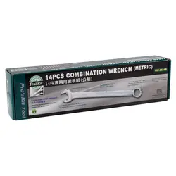 قیمت و خرید آچار یکسر تخت و یکسر رینگ پروسکیت مدل Proskit HW-6514B مجموعه 14 عددی | عصرتولز