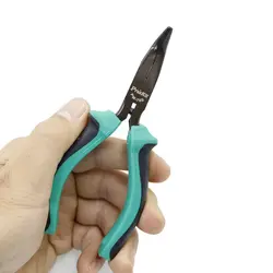 قیمت و خرید انبر دم باریک سرکج پروسکیت مدل Proskit PM-755 | عصرتولز