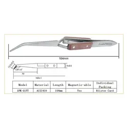 پنس معکوس سرکج آهنربایی دسته چوبی پروسکیت مدل Proskit 1PK-117T سایز 164 میلی متر