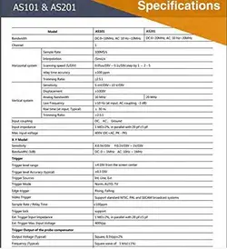 اسیلوسکوپ دیجیتالی آنالوگ اوون مدل OWON AS101