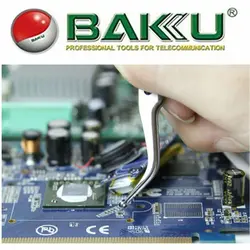 انبر پنس سر کج باکو مدل BAKKU 7-SA SR سایز 120 میلی متر - Asrtools