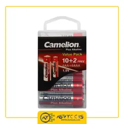 باتری قلمی و نیم قلمی کملیون مدل Camelion Plus Alkaline بسته 12 عددی