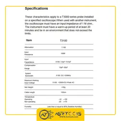 پراب اسیلوسکوپ هانتک مدل HANTEK T-3100 - Asrtools