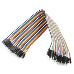 سیم فلت برد بورد دو سر نر مدل MM-20cm مجموعه 40 عددی - Asrtools