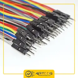 سیم فلت برد بورد دو سر نر مدل MM-20cm مجموعه 40 عددی - Asrtools