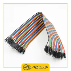 سیم فلت برد بورد دو سر نر مدل MM-20cm مجموعه 40 عددی - Asrtools