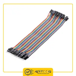 سیم فلت برد بورد نر و ماده مدل MF-20cm مجموعه 40 عددی - Asrtools