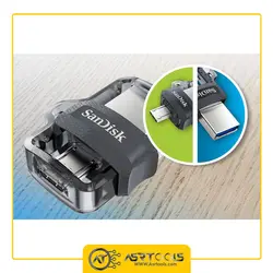 فلش مموری سن دیسک مدل SanDisk Ultra Dual Drive M3.0 ظرفیت 16 گیگابایت