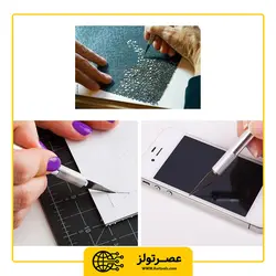 کاتر قلمی مدل 101 همراه با 6 عدد تیغ - Asrtools