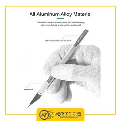 کاتر قلمی ریلایف مدل RELIFE RL-101E همراه با 6 عدد تیغ یدک - Asrtools