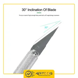 کاتر قلمی ریلایف مدل RELIFE RL-101E همراه با 6 عدد تیغ یدک - Asrtools