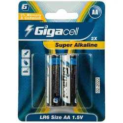 باتری قلمی گیگاسل مدل Gigacell Super Alkaline بسته 2 عددی