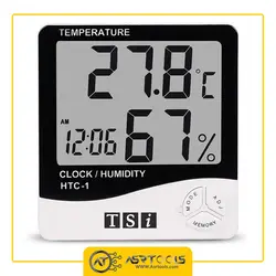 دماسنج، رطوبت سنج و ساعت رومیزی تی اس آی مدل HTC-1