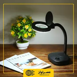 ذره بین پایه دار رومیزی خرطومی مدل 308-LED - Asrtools