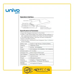 شارژر همراه یونیوو مدل univo UN10W ظرفیت 10000 میلی آمپر ساعت