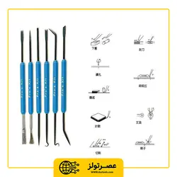 مجموعه 6 عددی ابزار لحیم کاری پروسکیت مدل Proskit 1PK-3616 - Asrtools