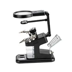 ذره بین گیره دار و پایه هویه مدل TE-803 - Asrtools