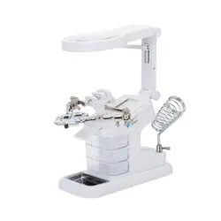 ذره بین گیره دار و پایه هویه مدل TE-803 - Asrtools