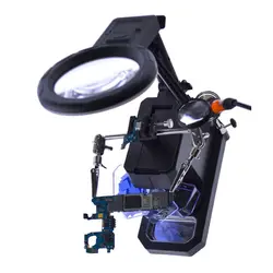 ذره بین گیره دار و پایه هویه مدل TE-803 - Asrtools