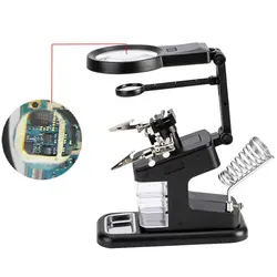 ذره بین گیره دار و پایه هویه مدل TE-803 - Asrtools