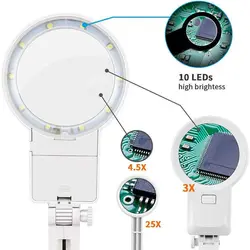 ذره بین گیره دار و پایه هویه مدل TE-803 - Asrtools