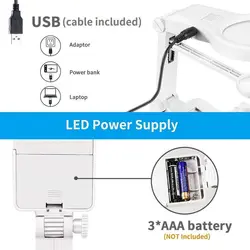 ذره بین گیره دار و پایه هویه مدل TE-803 - Asrtools